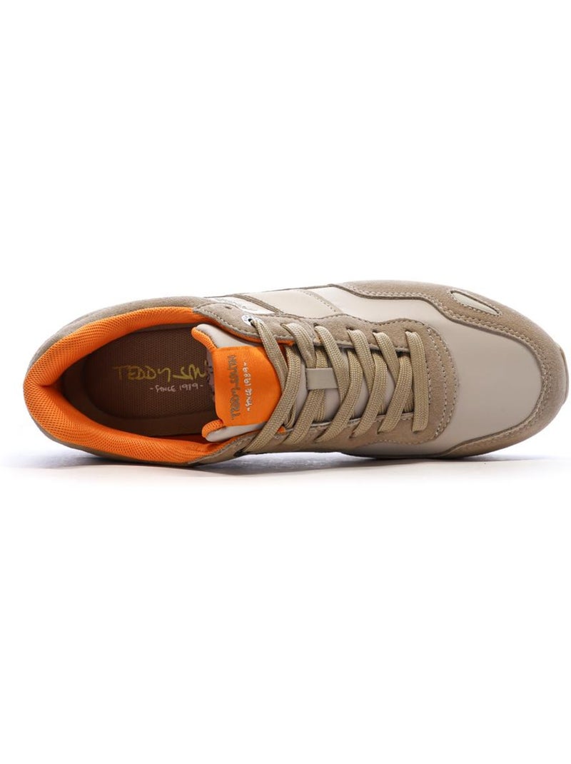 Basket Cuir Teddy Smith Beige - Kiabi