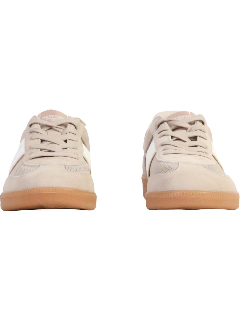 Basket Cuir Teddy Smith Beige - Kiabi