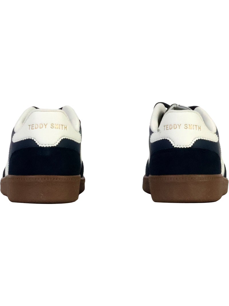 Basket Cuir Teddy Smith Blanc Noir - Kiabi