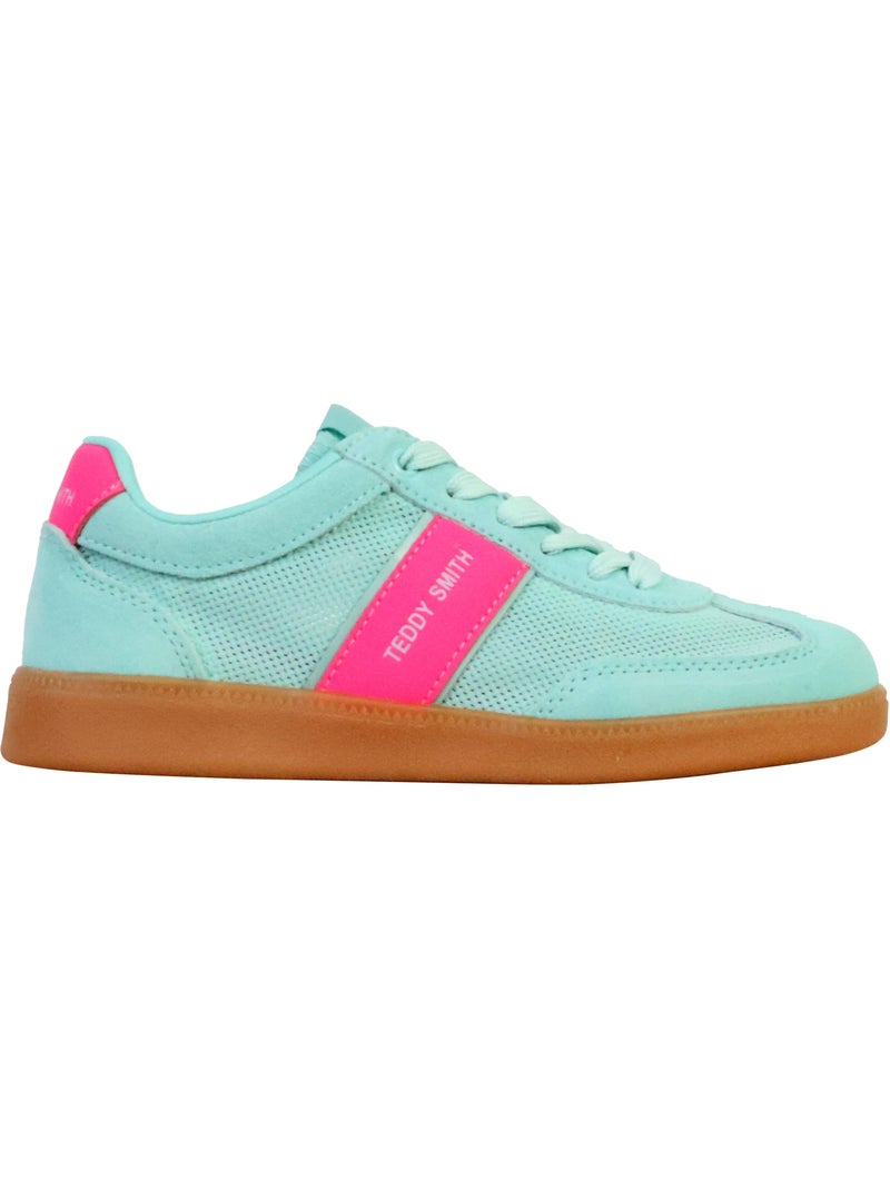 Basket Cuir Teddy Smith Bleu clair - Kiabi