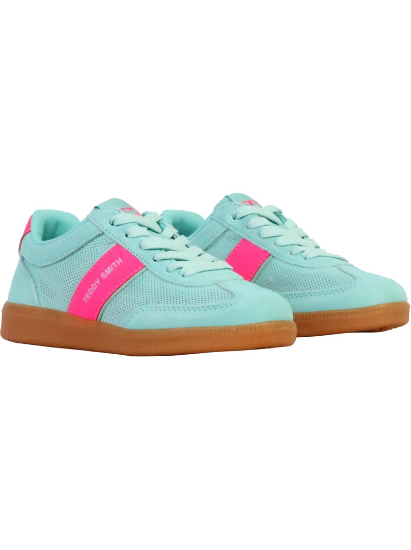 Basket Cuir Teddy Smith Bleu clair - Kiabi