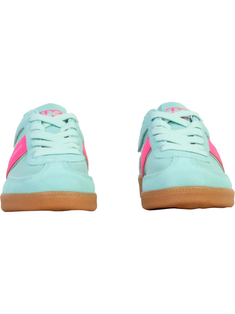 Basket Cuir Teddy Smith Bleu clair - Kiabi