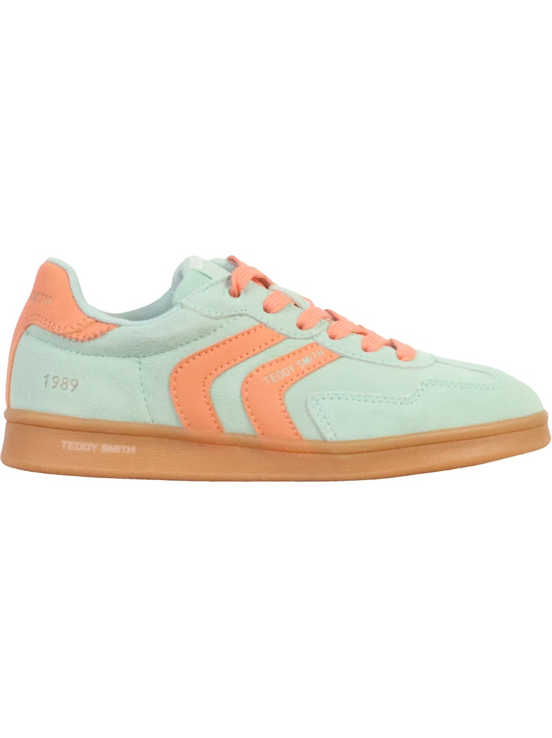 Basket Cuir Teddy Smith Bleu clair - Kiabi