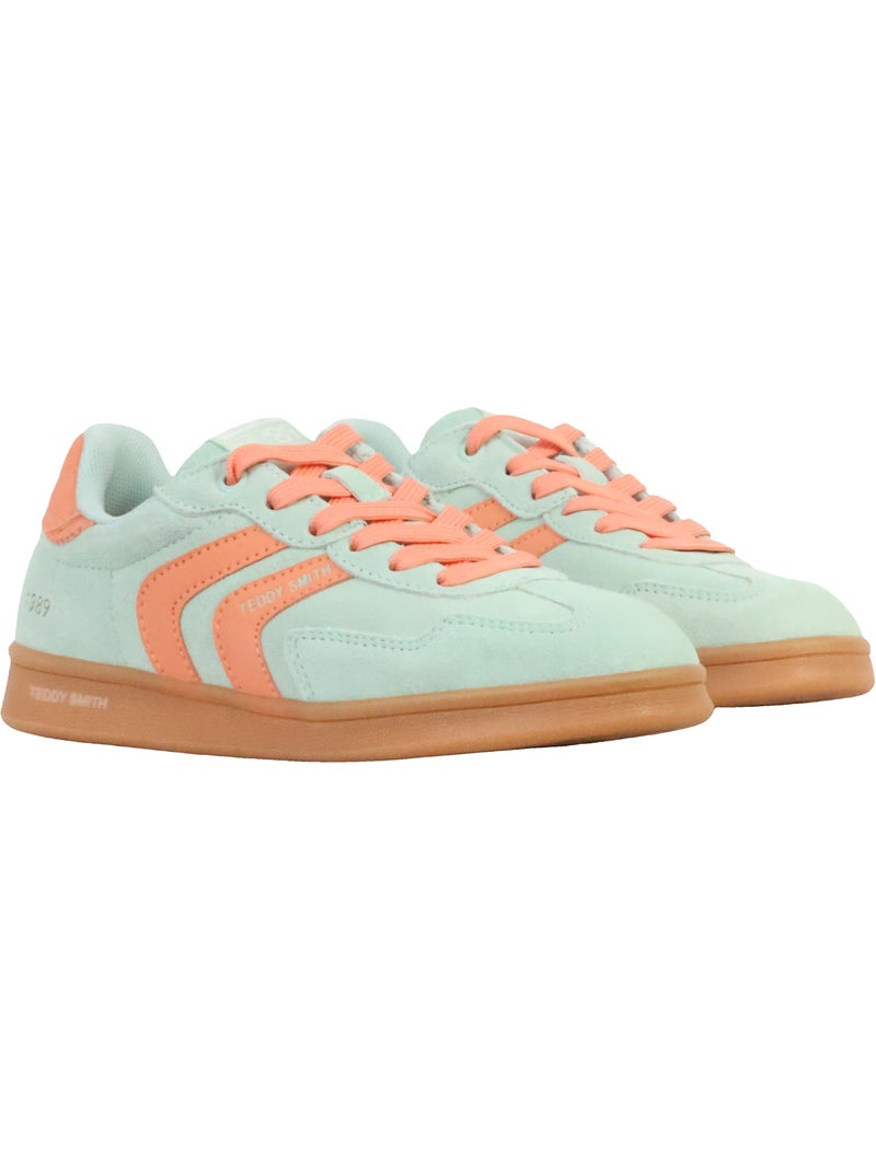Basket Cuir Teddy Smith Bleu clair - Kiabi