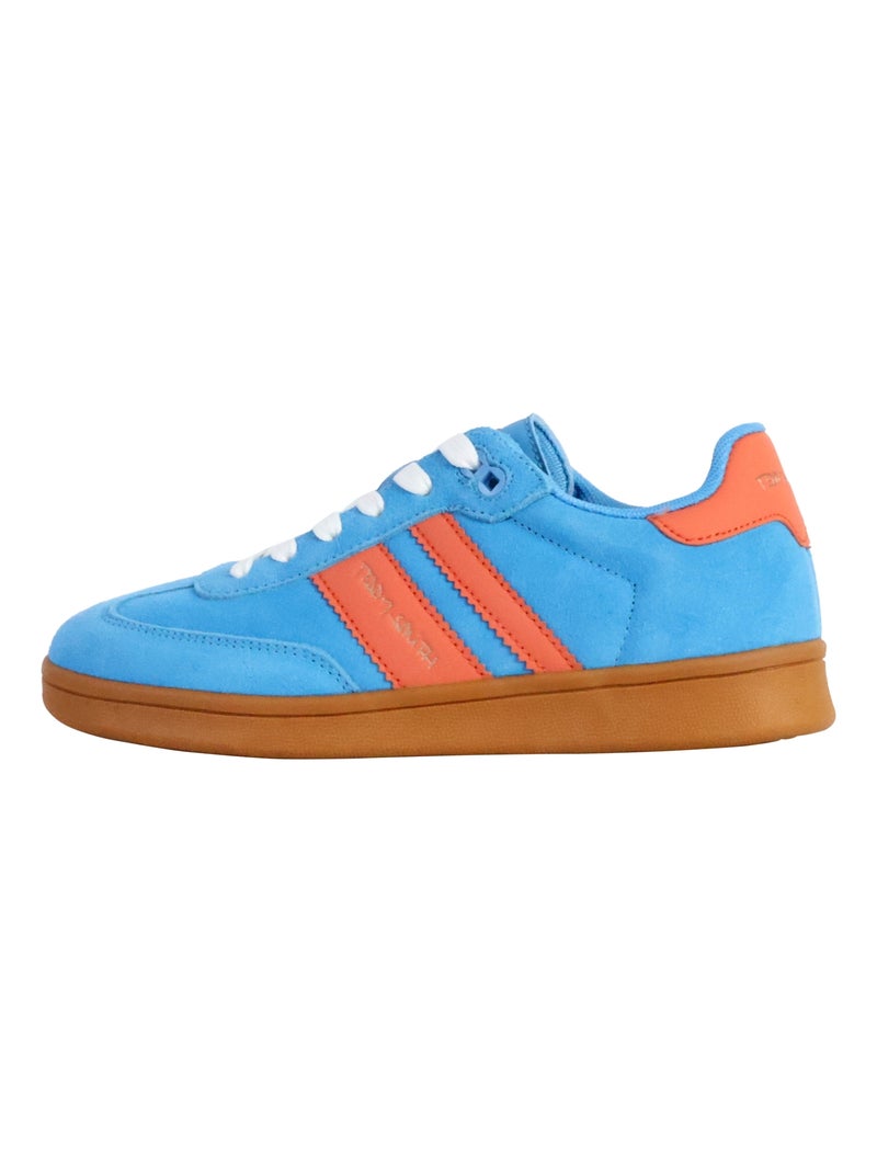Basket Cuir Teddy Smith Bleu - Kiabi