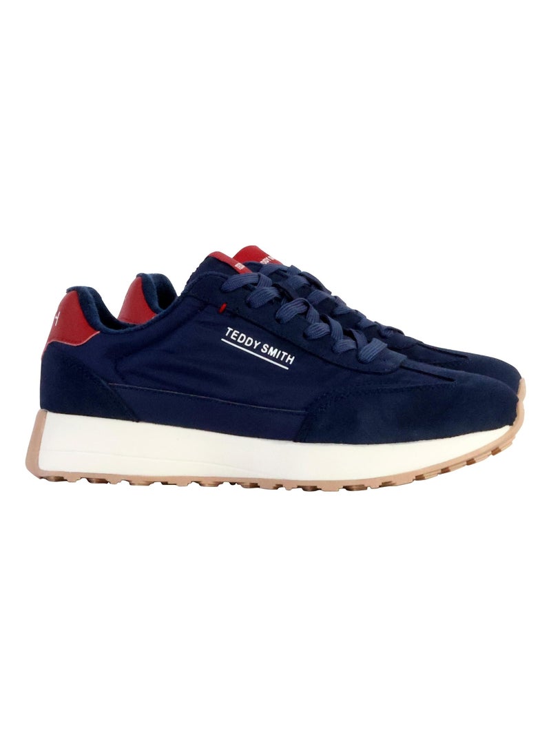 Basket Cuir Teddy Smith Bleu - Kiabi