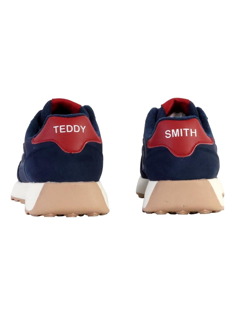 Basket Cuir Teddy Smith Bleu - Kiabi