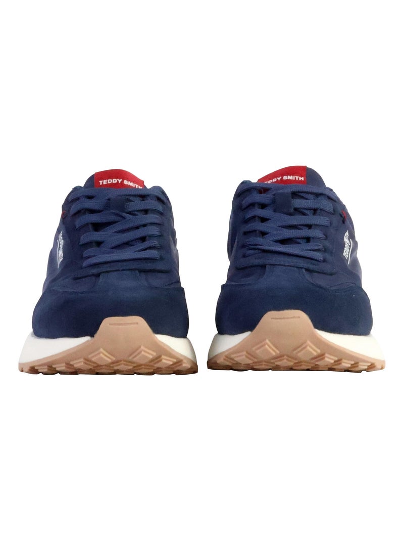 Basket Cuir Teddy Smith Bleu - Kiabi