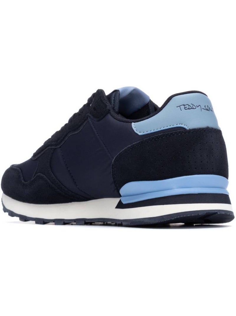 Basket Cuir Teddy Smith Bleu - Kiabi