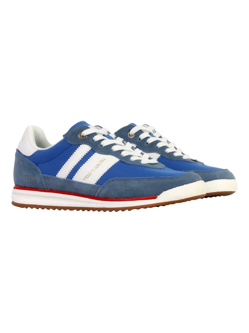 Basket Cuir Teddy Smith Bleu - Kiabi