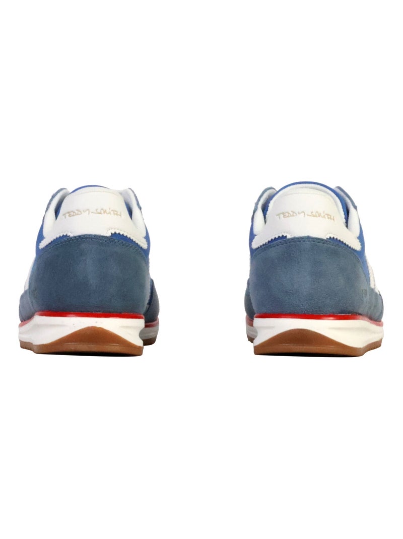 Basket Cuir Teddy Smith Bleu - Kiabi