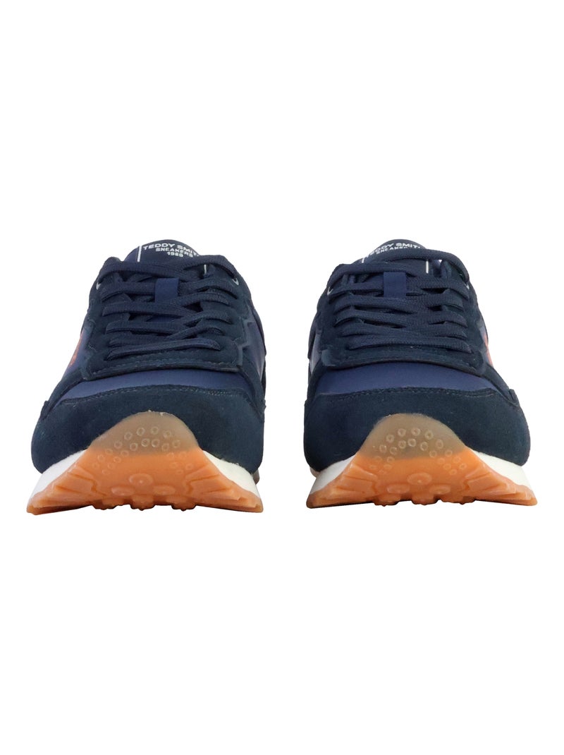 Basket Cuir Teddy Smith Bleu marine - Kiabi