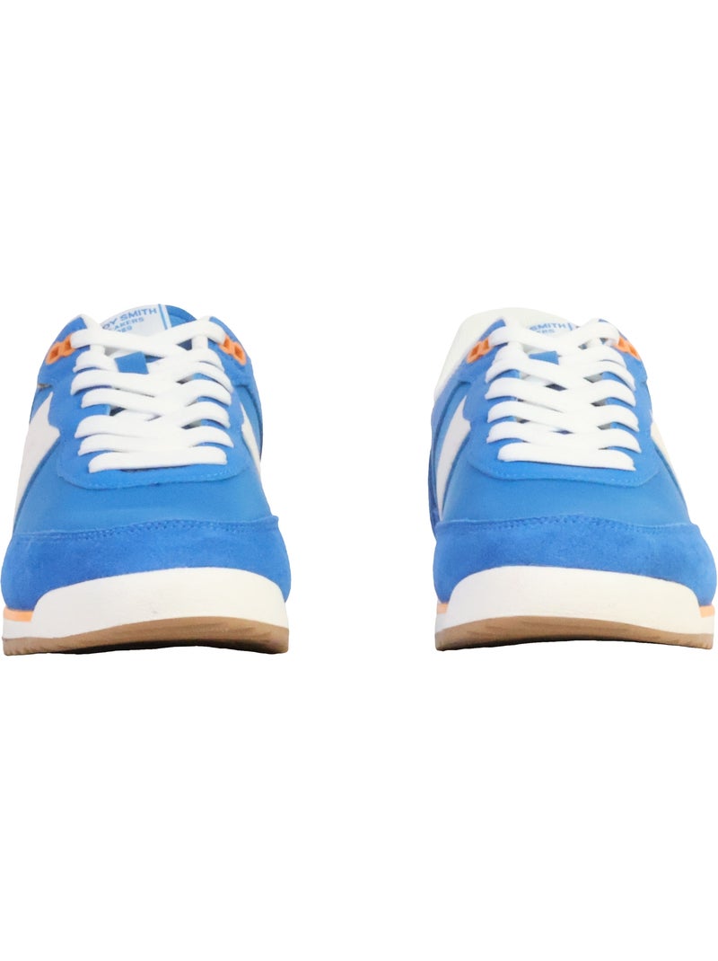 Basket Cuir Teddy Smith Bleu - Kiabi