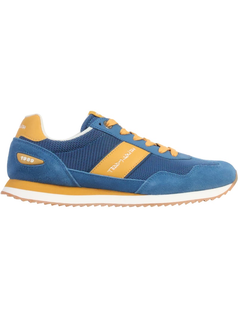 Basket Cuir Teddy Smith Bleu - Kiabi