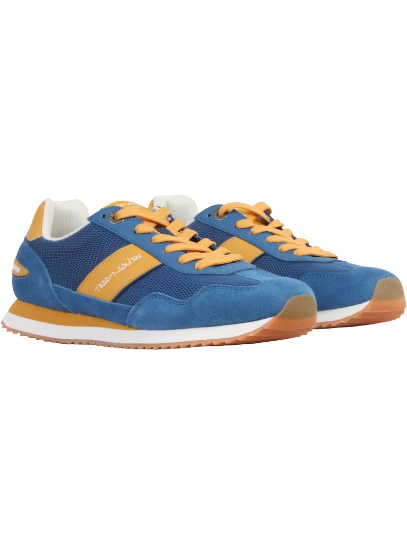 Basket Cuir Teddy Smith Bleu - Kiabi