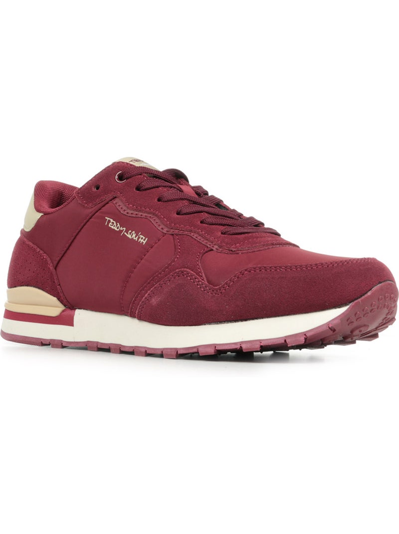 Basket Cuir Teddy Smith Bordeaux - Kiabi