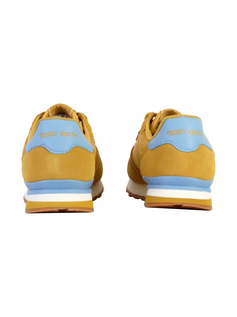 Basket Cuir Teddy Smith Jaune - Kiabi