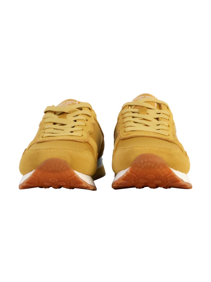 Basket Cuir Teddy Smith Jaune - Kiabi