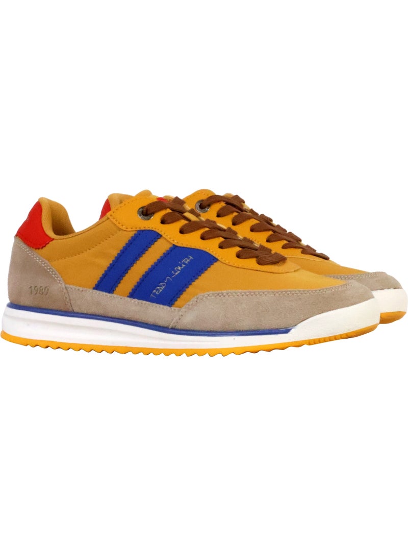 Basket Cuir Teddy Smith Jaune - Kiabi