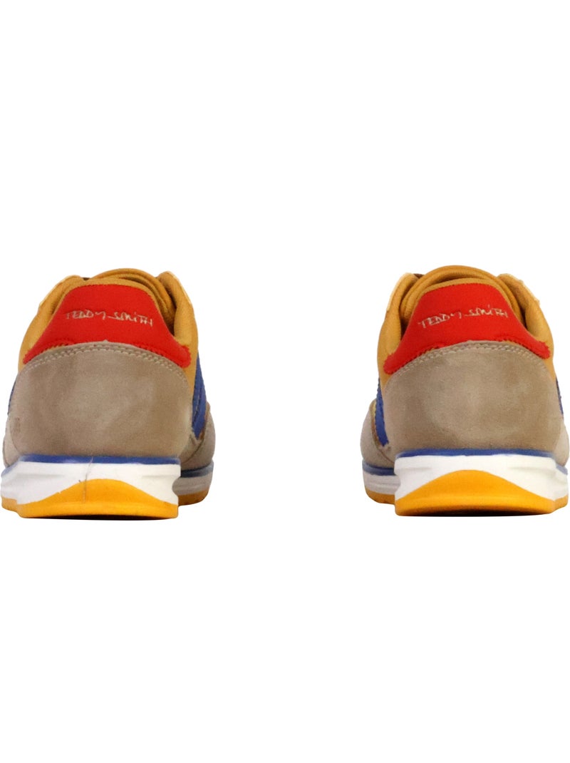 Basket Cuir Teddy Smith Jaune - Kiabi
