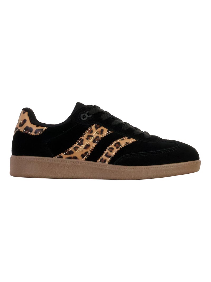 Basket Cuir Teddy Smith Noir Marron - Kiabi
