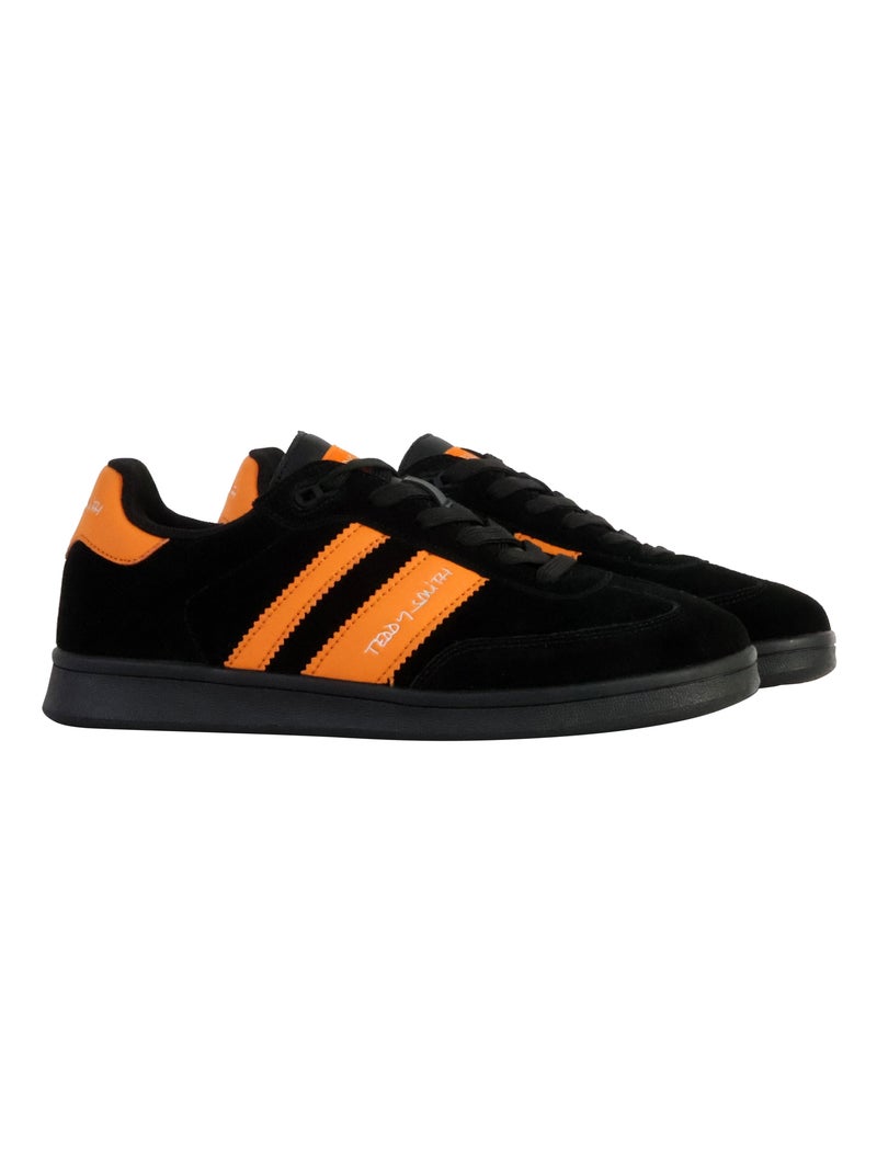 Basket Cuir Teddy Smith Noir Orange - Kiabi
