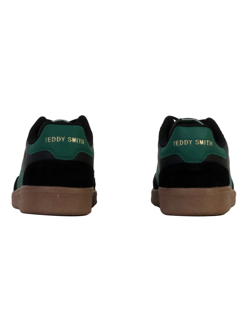 Basket Cuir Teddy Smith Noir Vert - Kiabi