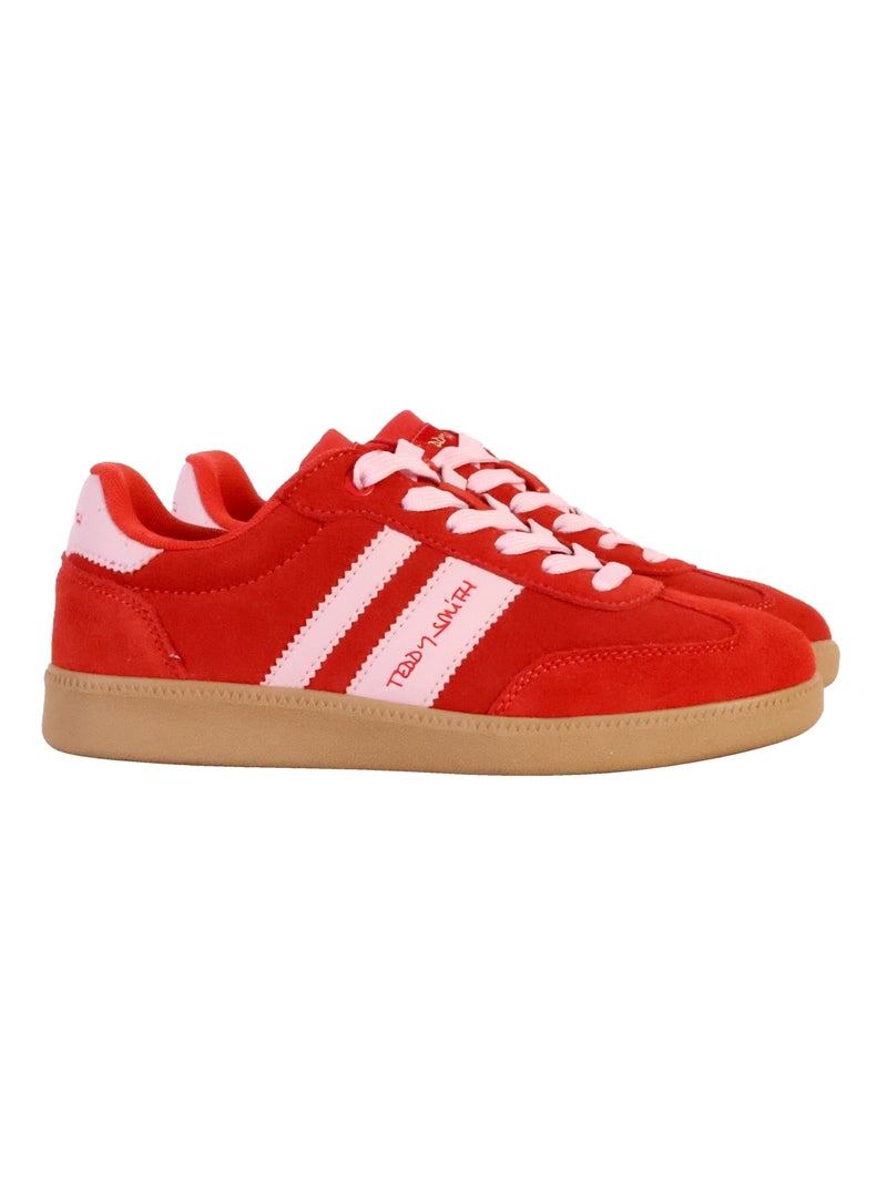 Basket Cuir Teddy Smith Rouge - Kiabi