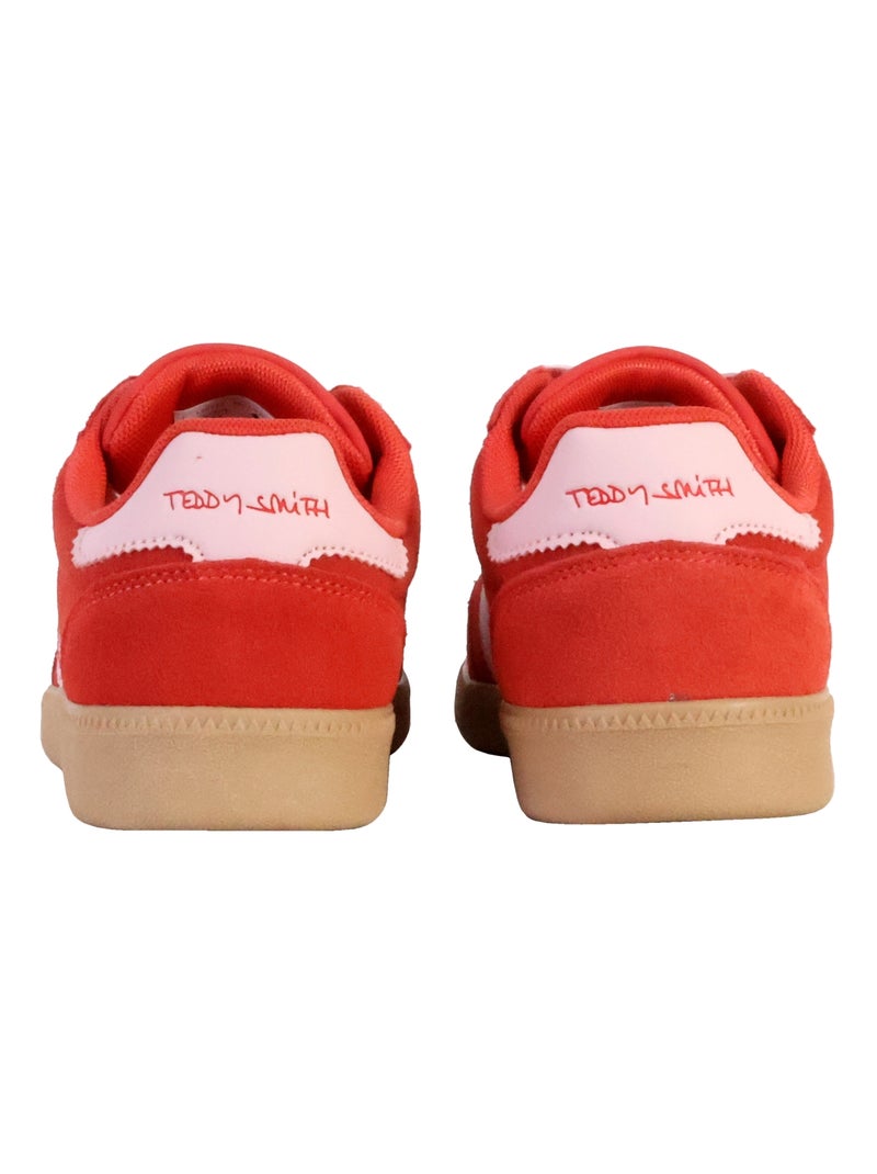 Basket Cuir Teddy Smith Rouge - Kiabi
