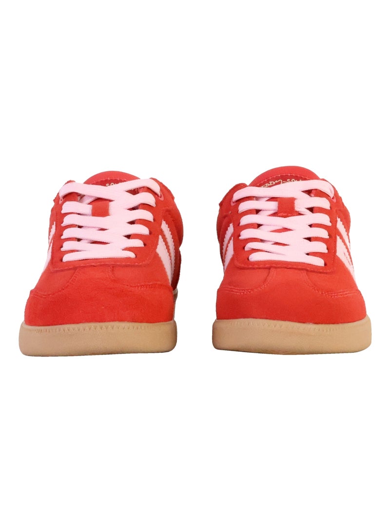 Basket Cuir Teddy Smith Rouge - Kiabi