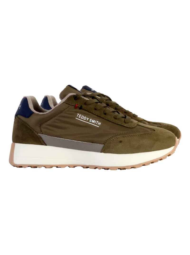 Basket Cuir Teddy Smith Vert - Kiabi