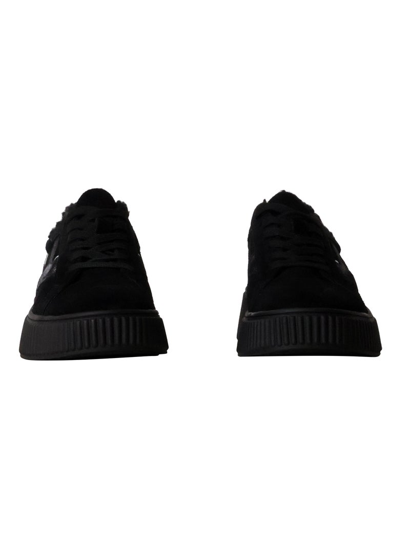 Basket Cuir The Divine Factory Alénoa Noir - Kiabi