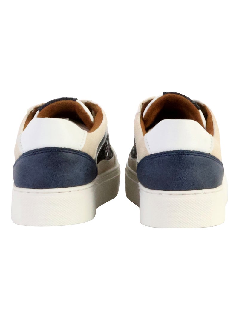 Basket Cuir The Divine Factory Bleu - Kiabi