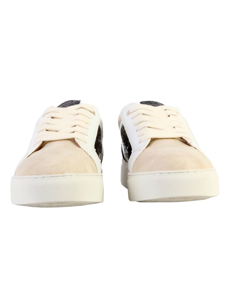 Basket Cuir The Divine Factory Bleu - Kiabi