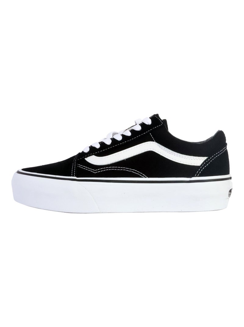 Basket Cuir Vans Old Skool Plat Noir - Kiabi