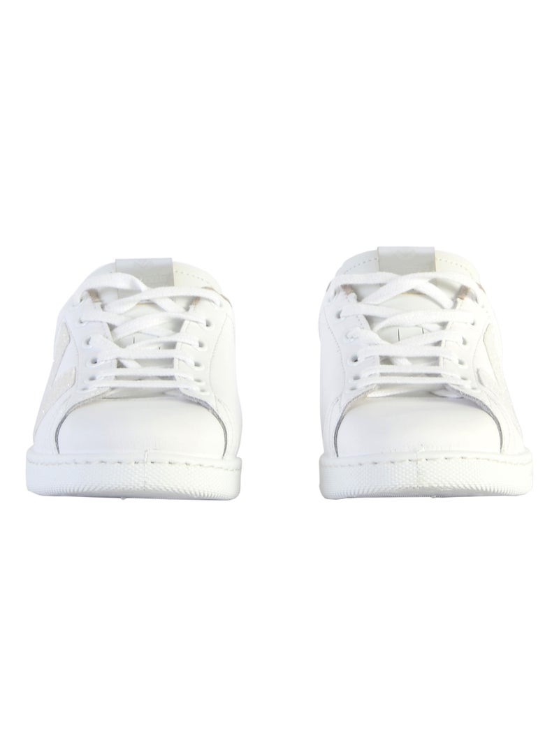Basket Cuir Victoria 1125188 Blanc Noir - Kiabi