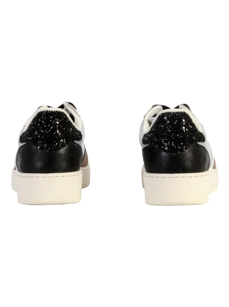 Basket Cuir Victoria Argent - Kiabi