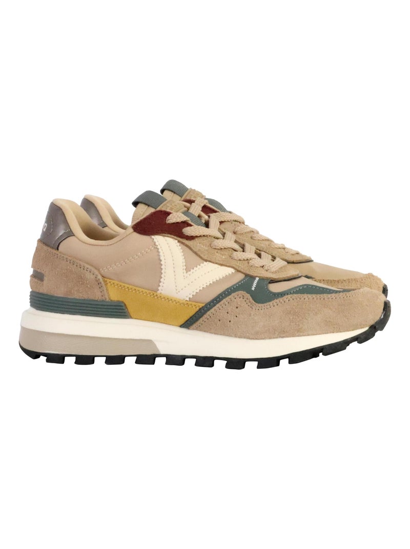 Basket Cuir Victoria Beige - Kiabi
