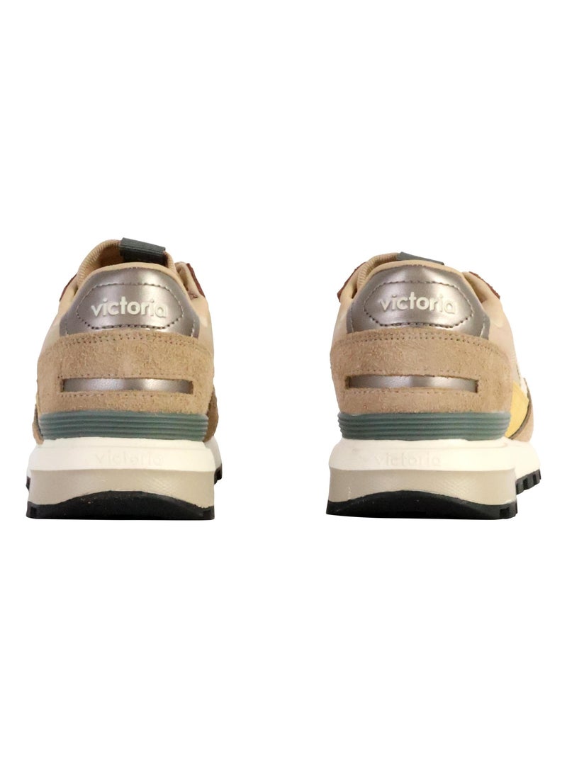 Basket Cuir Victoria Beige - Kiabi