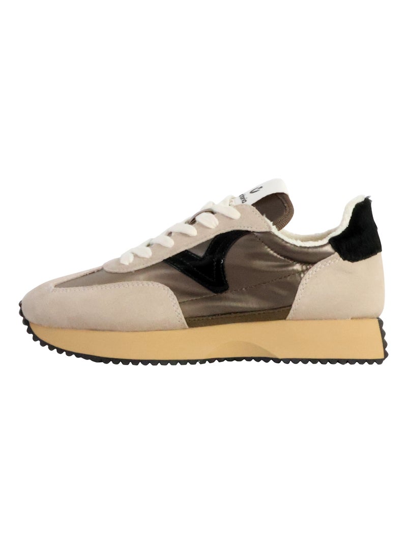 Basket Cuir Victoria Beige - Kiabi