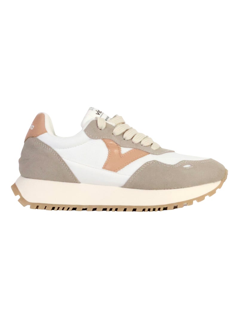 Basket Cuir Victoria Beige - Kiabi