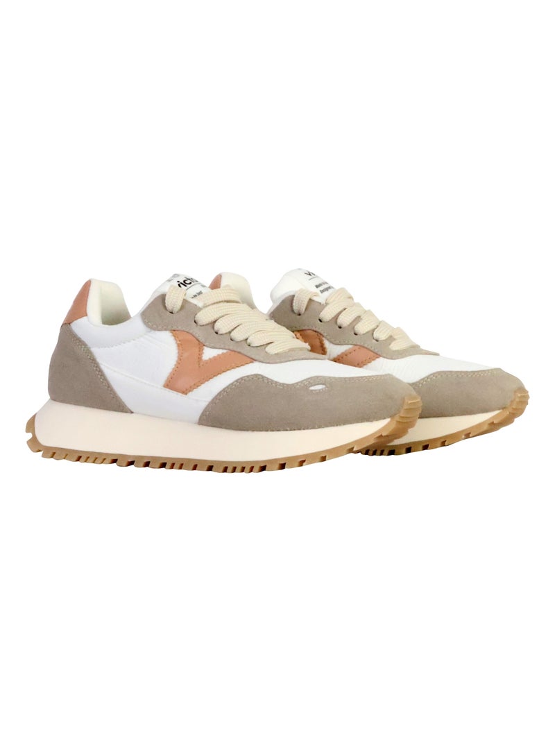 Basket Cuir Victoria Beige - Kiabi
