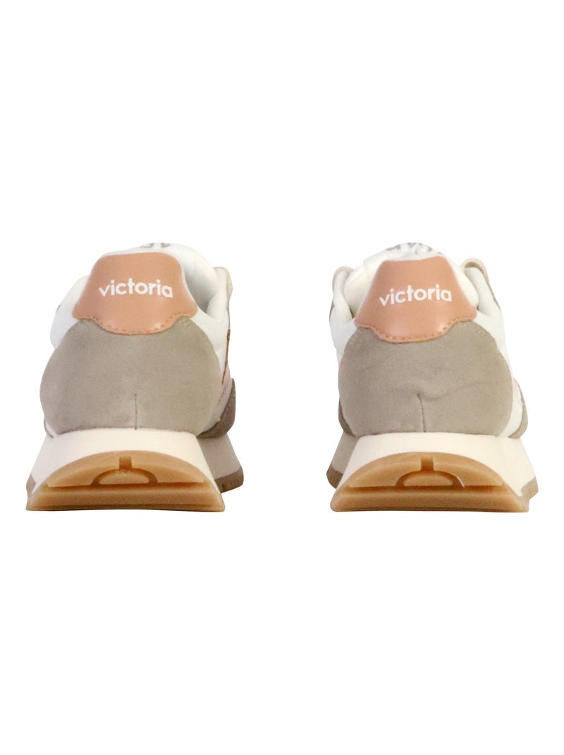 Basket Cuir Victoria Beige - Kiabi
