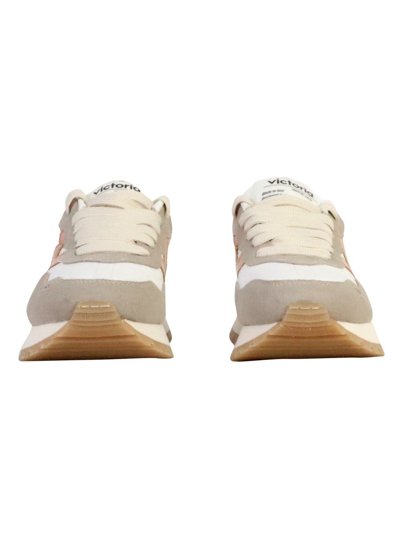 Basket Cuir Victoria Beige - Kiabi