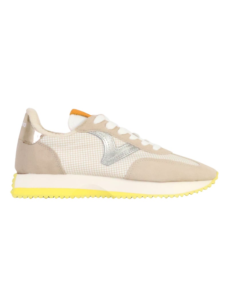 Basket Cuir Victoria Beige - Kiabi