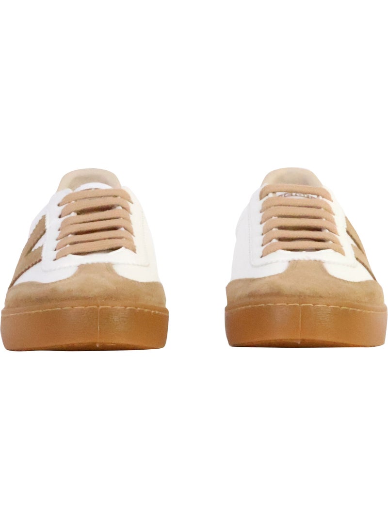 Basket Cuir Victoria Beige - Kiabi
