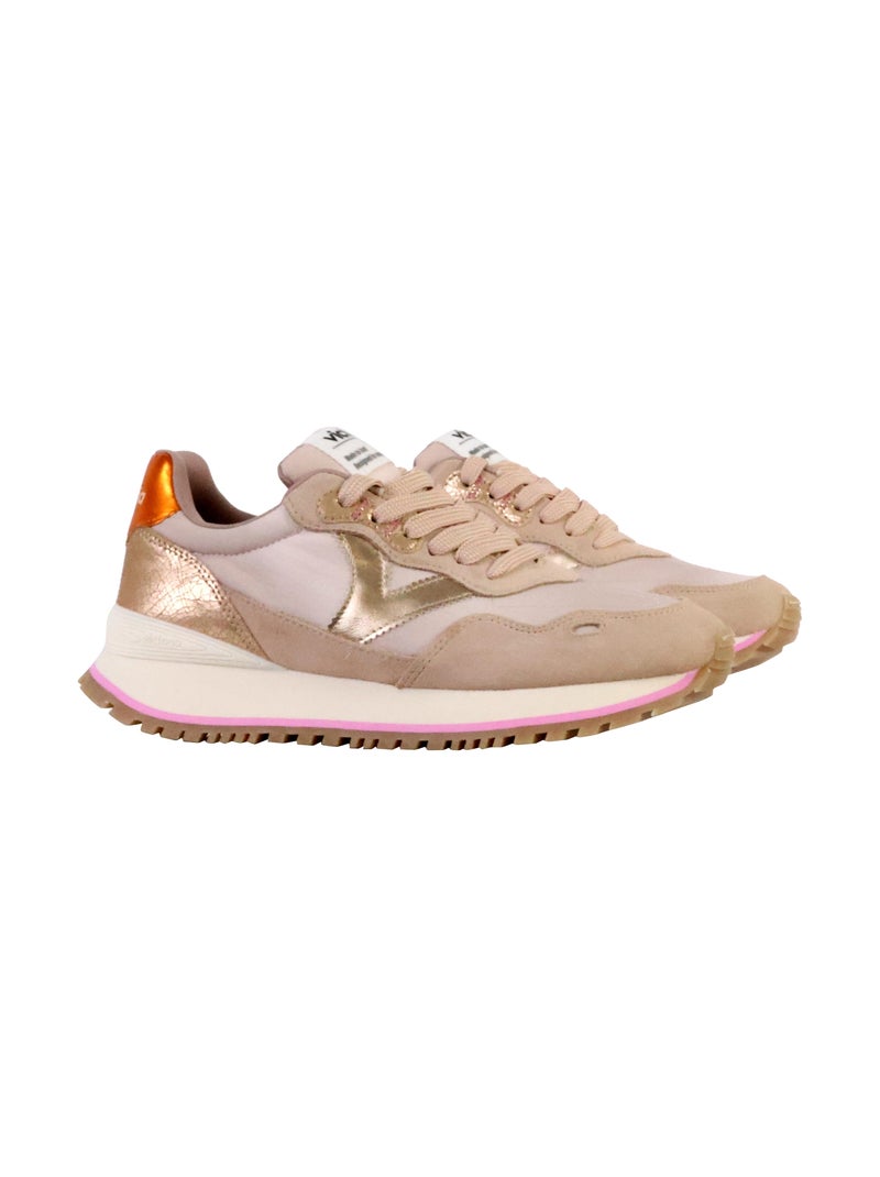 Basket Cuir Victoria Beige - Kiabi