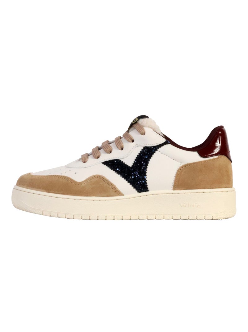 Basket Cuir Victoria Beige - Kiabi