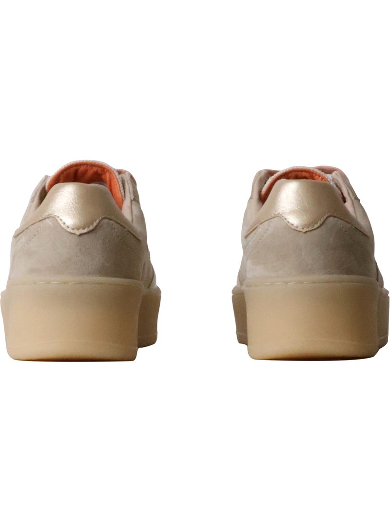 Basket Cuir Victoria Beige - Kiabi