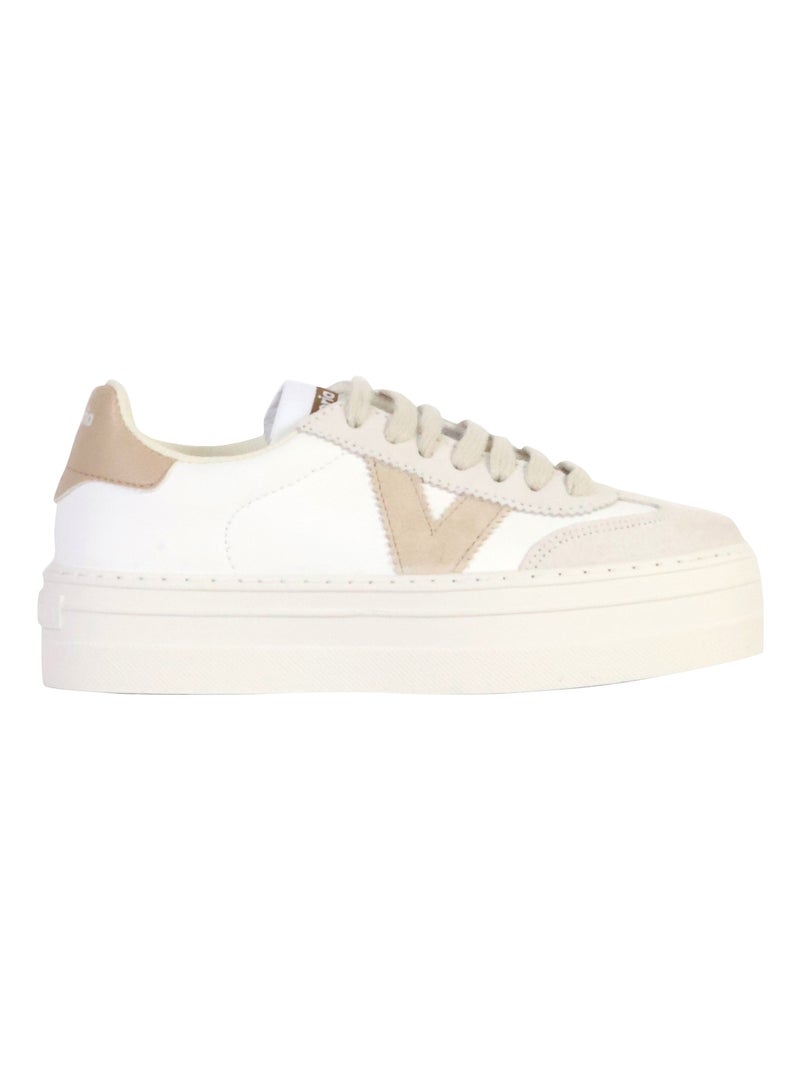 Basket Cuir Victoria Blanc - Kiabi